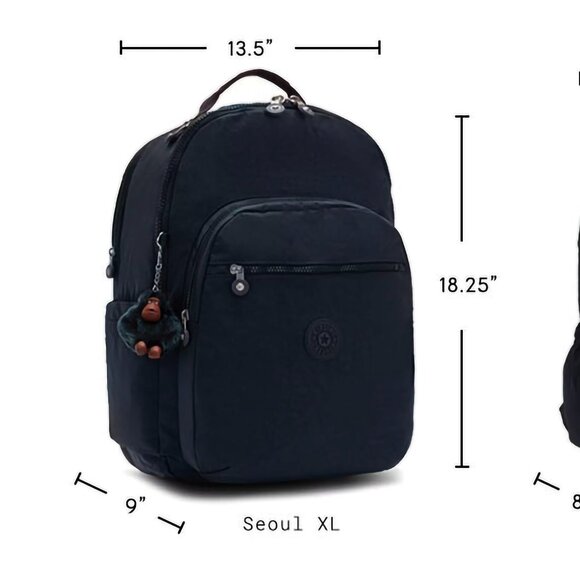 Kipling Vintage brand new Extra Large 47cm xl 17" Laptop  Seoul metallic… - Picture 13 of 14